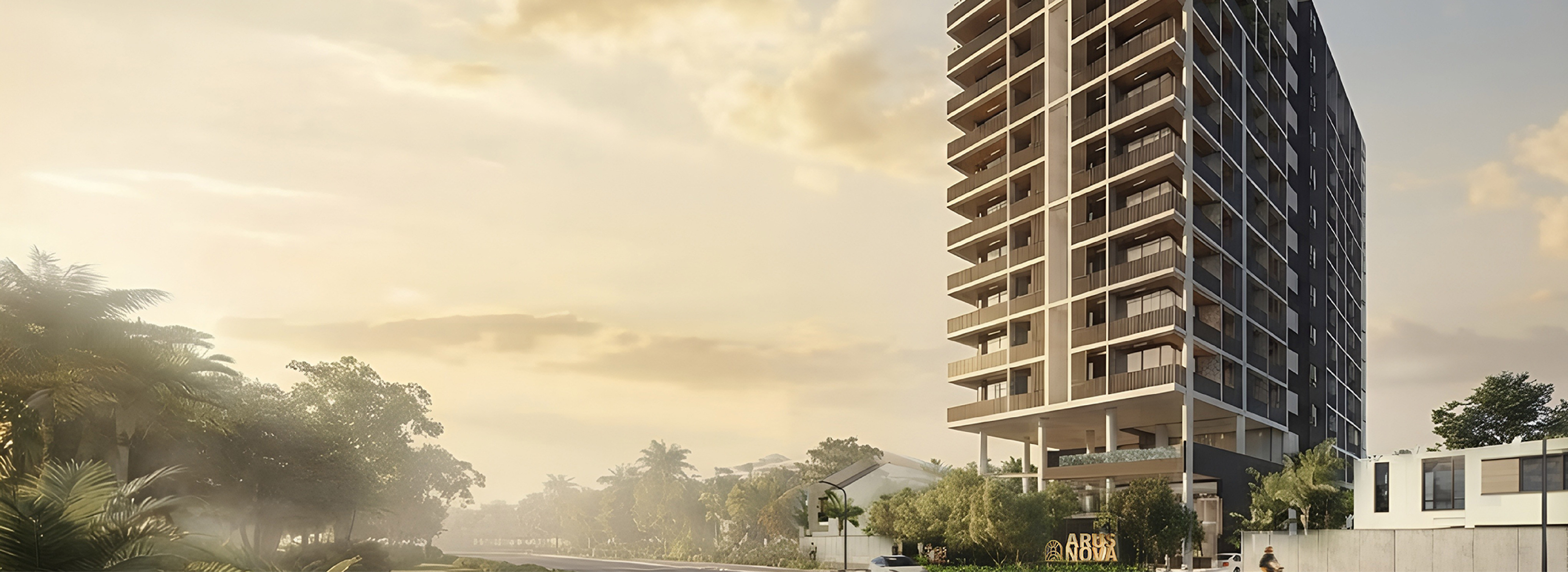 Arus Nova Premium Suite Architectural Facade Rendering